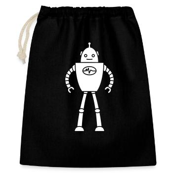 Robots du futur – Chemise de nerd de science-fiction IA - Sac cadeau 40 x 50 cm - noir - Devant