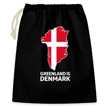 Carte du drapeau Groenland-Danemark - Sac cadeau 40 x 50 cm - noir - Devant