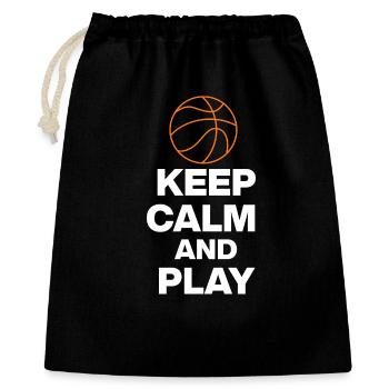 KEEP CALM AND PLAY BASKETBALL, BB GIFT FANS - Gift Bag 40 x 50 cm - black - Front