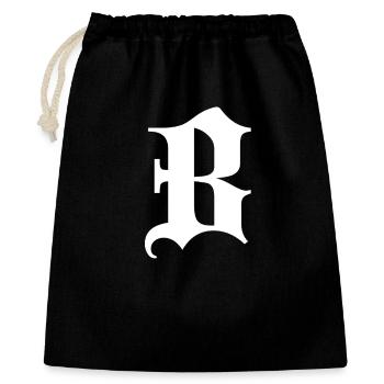 Gotische Monogramm B - Geschenkbeutel aus Baumwolle (40 x 50 cm) - Schwarz - Vorne