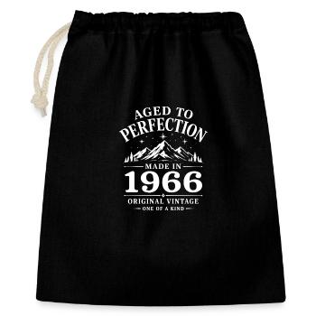 1966 Anniversaire 60 ans Retro Millésime 1966 - Sac cadeau 40 x 50 cm - noir - Devant