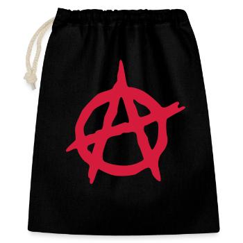 anarchy Anarchie - Geschenkbeutel aus Baumwolle (40 x 50 cm) - Schwarz - Vorne