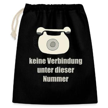 telefon - Geschenkbeutel aus Baumwolle (40 x 50 cm) - Schwarz - Vorne