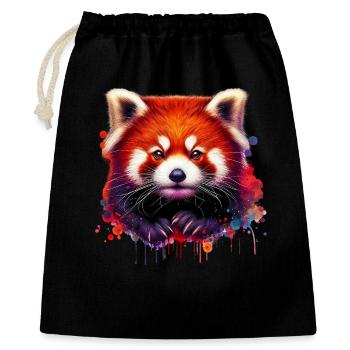 Red panda - Gift Bag 40 x 50 cm - black - Front