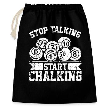 Stop Talking Start Chalking - Gift Bag 40 x 50 cm - black - Front