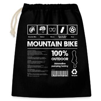 T-shirt Mountain Bike Icons - Sac cadeau 40 x 50 cm - noir - Devant