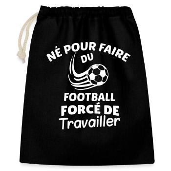 Football Design, Energy and Determination - Gift Bag 40 x 50 cm - black - Front