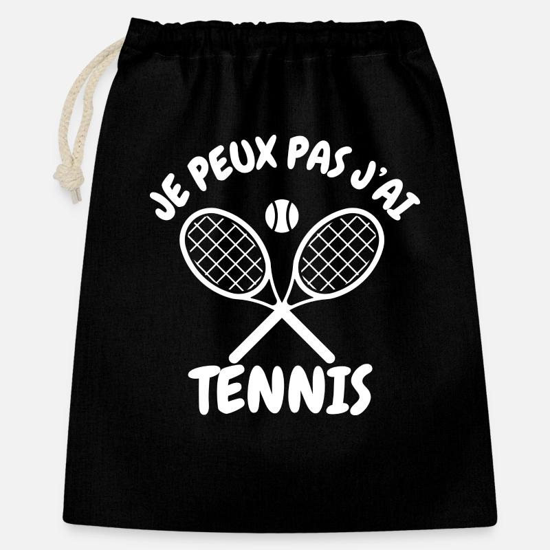 I Can't I Have Tennis - Hummour Gift Idea - Gift Bag 40 x 50 cm - black