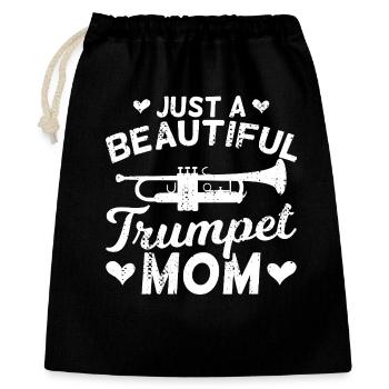 Just a beautiful trumpet mom - Gift Bag 40 x 50 cm - black - Front