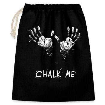 Handprint Chalk Me Daddy - Boulder/ Climbing Pun - Gift Bag 40 x 50 cm - black - Front