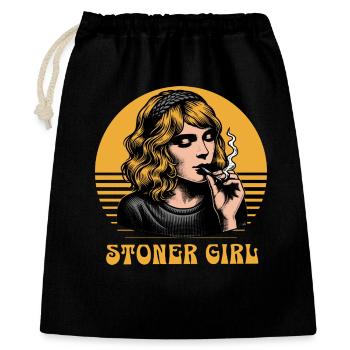 Stoner Girl  - Geschenkbeutel aus Baumwolle (40 x 50 cm) - Schwarz - Vorne