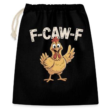 F-Caw-F Funny Rude Chicken Pun Gift - Gift Bag 40 x 50 cm - black - Front