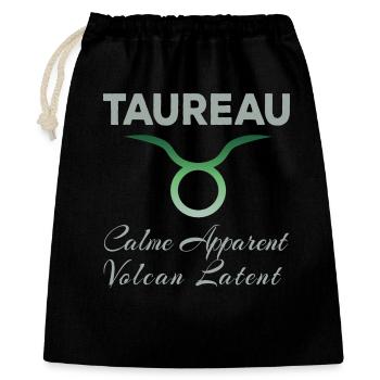 Taureau - Sac cadeau 40 x 50 cm - noir - Devant
