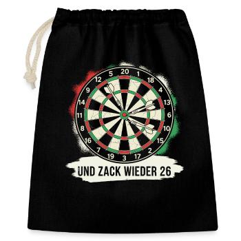 Dart Zack encore 26 fléchettes cadeau avec une phrase amusante - Sac cadeau 40 x 50 cm - noir - Devant