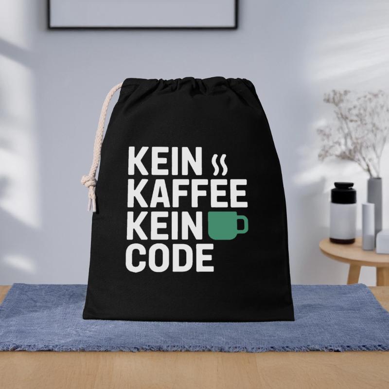 Kein Kaffee Kein Code Programmierer Informatiker Geschenkbeutel aus Baumwolle (40 x 50 cm)