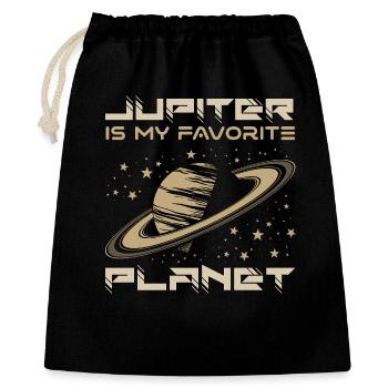 Jupiter is my favorite planet Saturn joke - Gift Bag 40 x 50 cm - black - Front