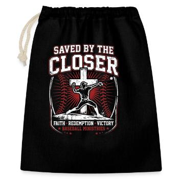 Sauvés par le Closer Christian Baseball Jesus - Sac cadeau 40 x 50 cm - noir - Devant