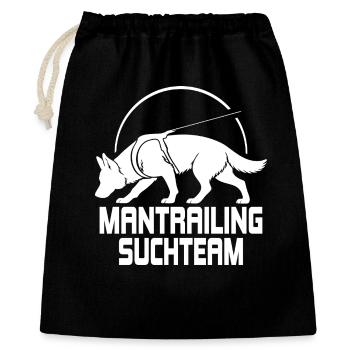 German Shepherd Mantrailing Search Team Dogs - Gift Bag 40 x 50 cm - black - Front