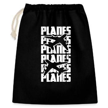 Airplanes - Gift Bag 40 x 50 cm - black - Front