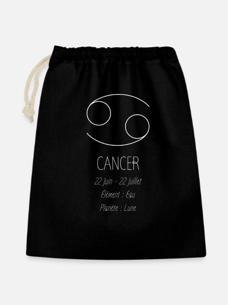 Signe du Cancer - Sac cadeau 40 x 50 cm - noir