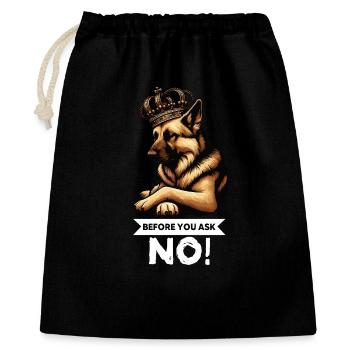 Avant de demander aux bergers allemands - Sac cadeau 40 x 50 cm - noir - Devant