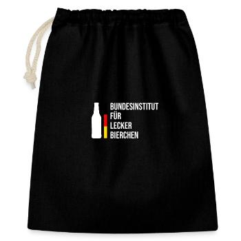 Bundesinstitut für Lecker Bierchen - Geschenkbeutel aus Baumwolle (40 x 50 cm) - Schwarz - Vorne