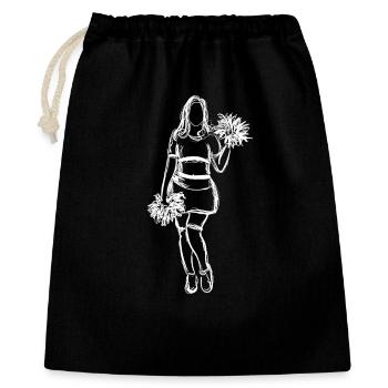 Dessin de pom-pom girl - Sac cadeau 40 x 50 cm - noir - Devant