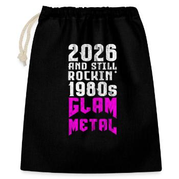 Glam Metal Retro Design des années 80 - Sac cadeau 40 x 50 cm - noir - Devant
