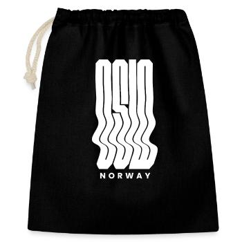 Design du logo de la Vague Nordique d’Oslo - Sac cadeau 40 x 50 cm - noir - Devant