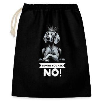 Avant de demander aux Weimaraners Amoureux des Weimaraners - Sac cadeau 40 x 50 cm - noir - Devant