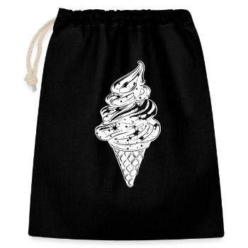 Croquis de glace - Sac cadeau 40 x 50 cm - noir - Devant