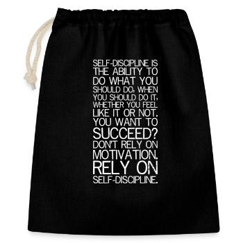 self discipline is the ability to do what you - Gift Bag 40 x 50 cm - black - Front