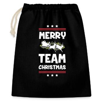 Merry Christmas - Gift Bag 40 x 50 cm - black - Front