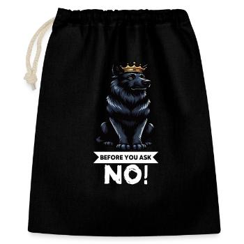 Avant de demander Bergers Noirs - Sac cadeau 40 x 50 cm - noir - Devant