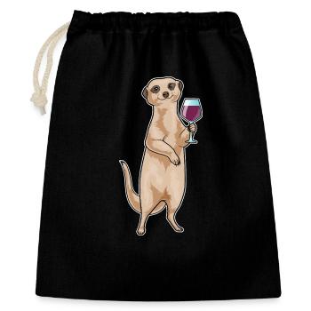 Meerkat Red Wine - Gift Bag 40 x 50 cm - black - Front