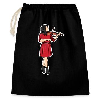Dessin de violoniste - Sac cadeau 40 x 50 cm - noir - Devant
