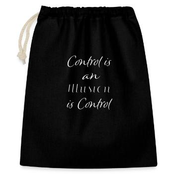 Le contrôle est une illusion - Sac cadeau 40 x 50 cm - noir - Devant