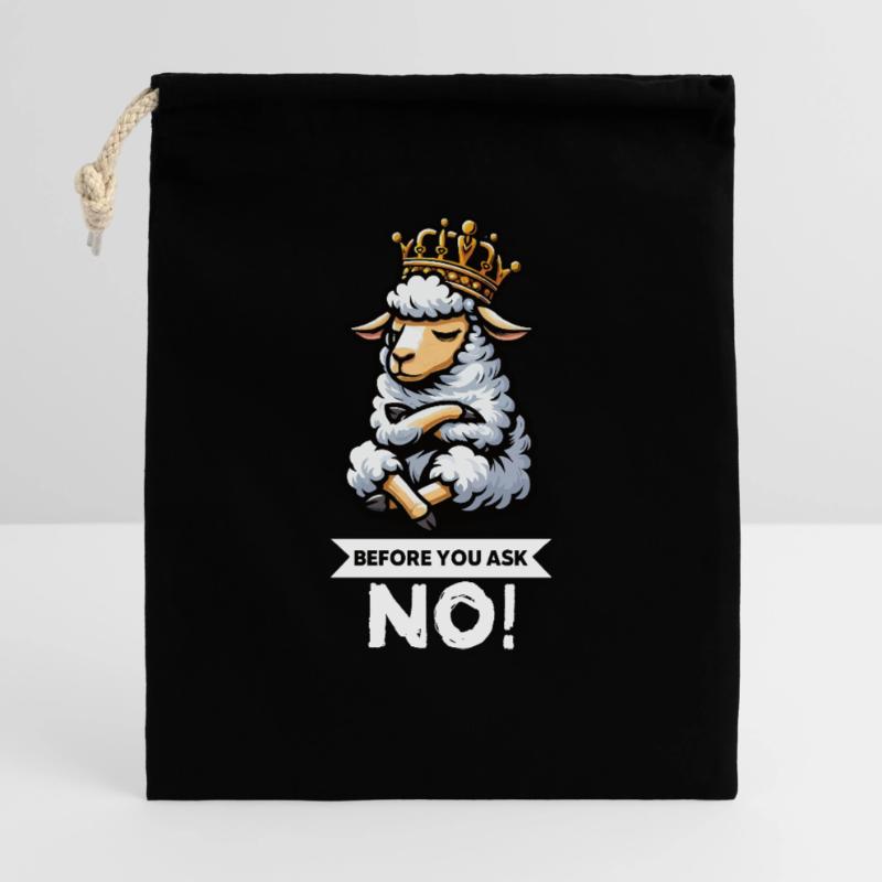 Before You Ask Schaf Schafe Schäfer Schafhalter  Geschenkbeutel aus Baumwolle (40 x 50 cm)