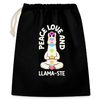 Humour du chakra - Paix spirituelle des lamas - Sac cadeau 40 x 50 cm - noir - Devant