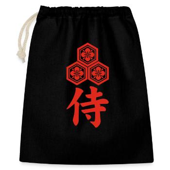Samurai emblem of the Asai clan (red) - Gift Bag 40 x 50 cm - black - Front