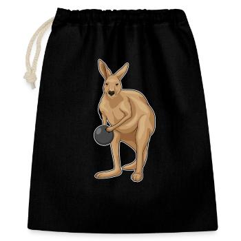 Boule de bowling Kangourou - Sac cadeau 40 x 50 cm - noir - Devant