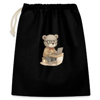 Lord Petzi Nerd - Geschenkbeutel aus Baumwolle (40 x 50 cm) - Schwarz - Vorne