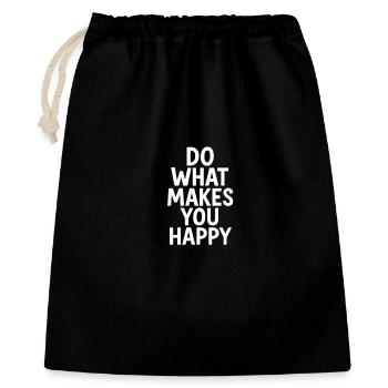Conception de citations motivantes - Sac cadeau 40 x 50 cm - noir - Devant