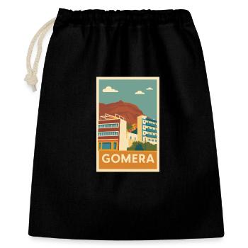 Gomera Inselpanorama - Geschenkbeutel aus Baumwolle (40 x 50 cm) - Schwarz - Vorne