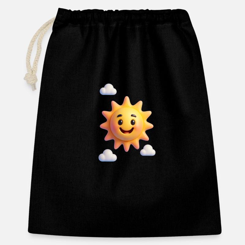 3D Sunshine Surreal – Happy Sky Vibes - Gift Bag 40 x 50 cm - black