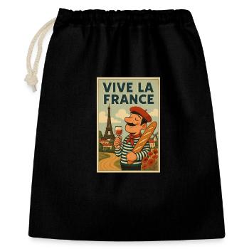 Vive La France Vintage  - Sac cadeau 40 x 50 cm - noir - Devant