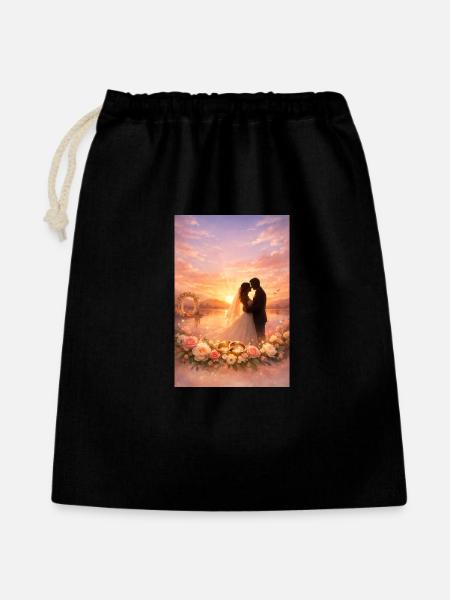 Sunset Wedding Dreams - Gift Bag 40 x 50 cm - black