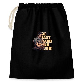 Mechanic with classic car - Gift Bag 40 x 50 cm - black - Front