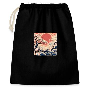 Sunrise Ukiyo-e Style - Gift Bag 40 x 50 cm - black - Front