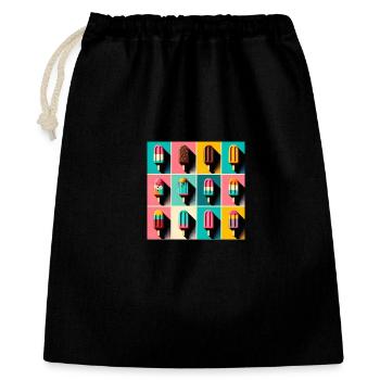 Glace sur le style Popsicle Pop Art III - Sac cadeau 40 x 50 cm - noir - Devant